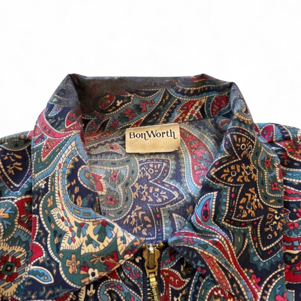 Vintage Bon Worth Paisley Bomber Jacket - Picture 5 of 6